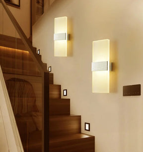 Luminária Arandela de Parede Slim - Branco - Luz Quente