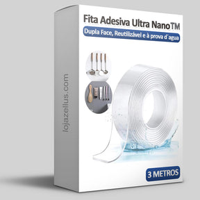 Fita Adesiva Ultra Nano™️ - Dupla Face, Reutilizável e à prova d´agua