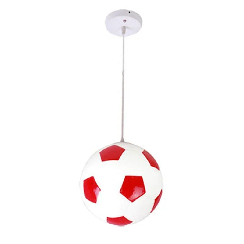 Lustre Pendente Moderno Para Quarto Infantil Bola de Futebol/Basquete Led- 20cmx20cm