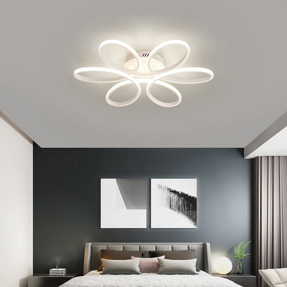 Luminária de Teto Plafon Flower Led - Branco - 26cm - Luz Fria