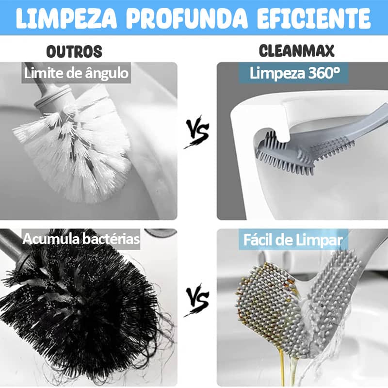 Escova CleanMax - Limpeza Profunda, Rápida, Fim das Manchas e Odores