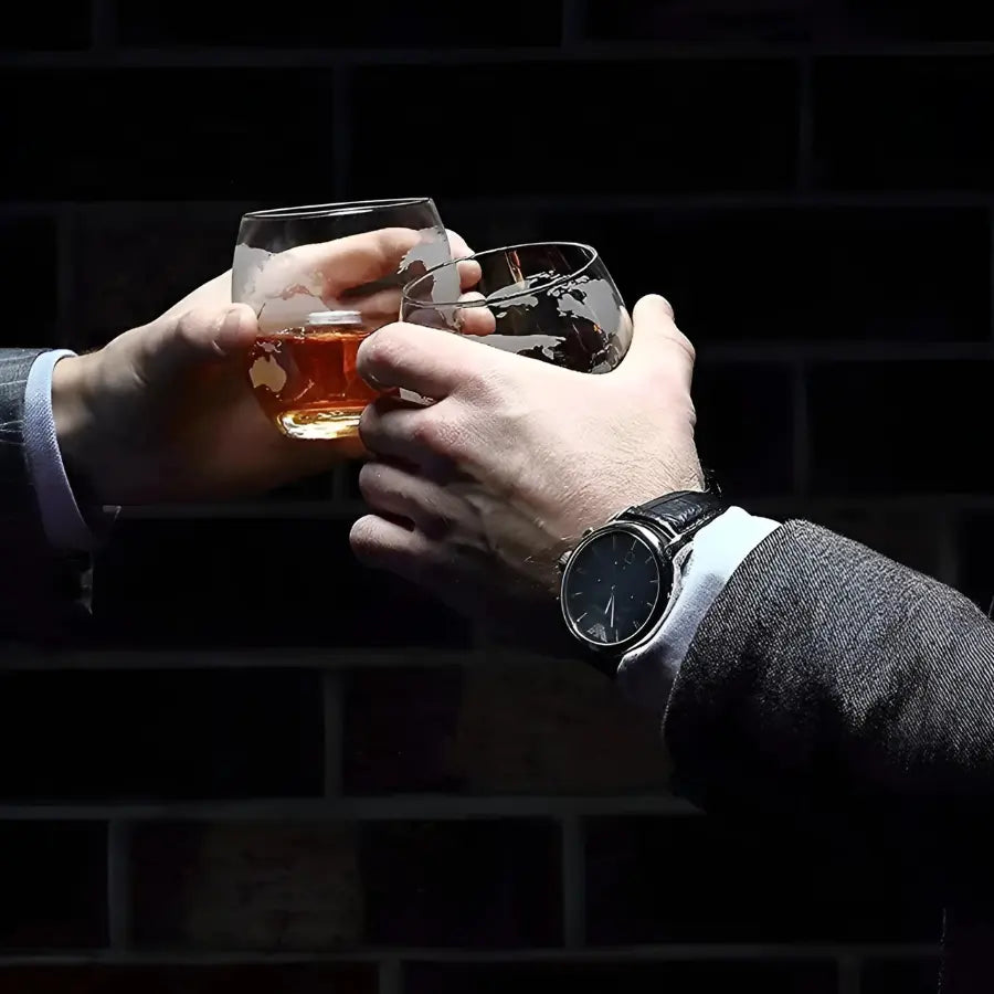 Decanter Whisky Cristal Globo Conjunto com Copos-Larmary