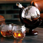 Decanter Whisky Cristal Globo Conjunto com Copos-Larmary