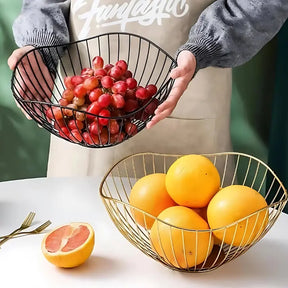 Fruteira de Mesa Moderna -Cesta de Frutas de Metal
