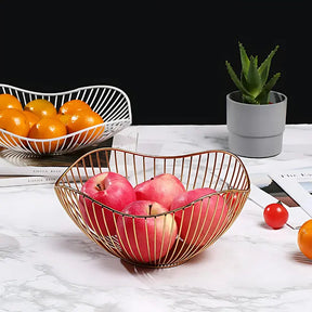 Fruteira de Mesa Moderna -Cesta de Frutas de Metal