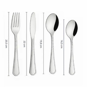 Jogo de Talheres em Inox Prata Luxo 48 peças
