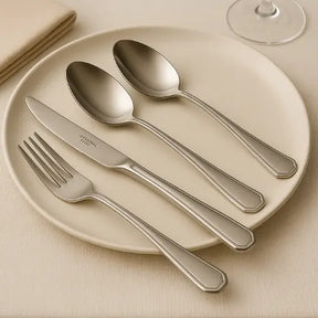 Jogo de Talheres em Inox Prata Luxo 48 peças