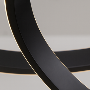 Lustre Pendente de Luxo Minimalista Allure LEDZ - 3 ou 4 Anéis Grandes - 20cm/40cm/60cm/80cm