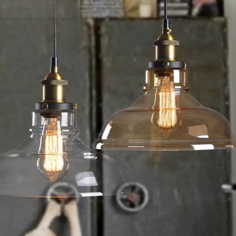 Lustre Pendente Vintage Retrô Lumière LEDZ - Fumê / Âmbar / Transparente