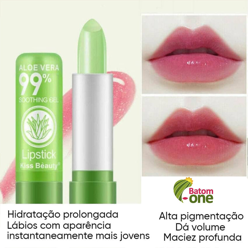 Batom One Hidratante de aloe vera anti envelhecimento labial de longa duração - ORIGINAL