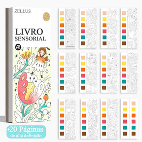 Livro de Pintura - Sensorial para Aprendizado Cognitivo (crianças acima de 1 ano)