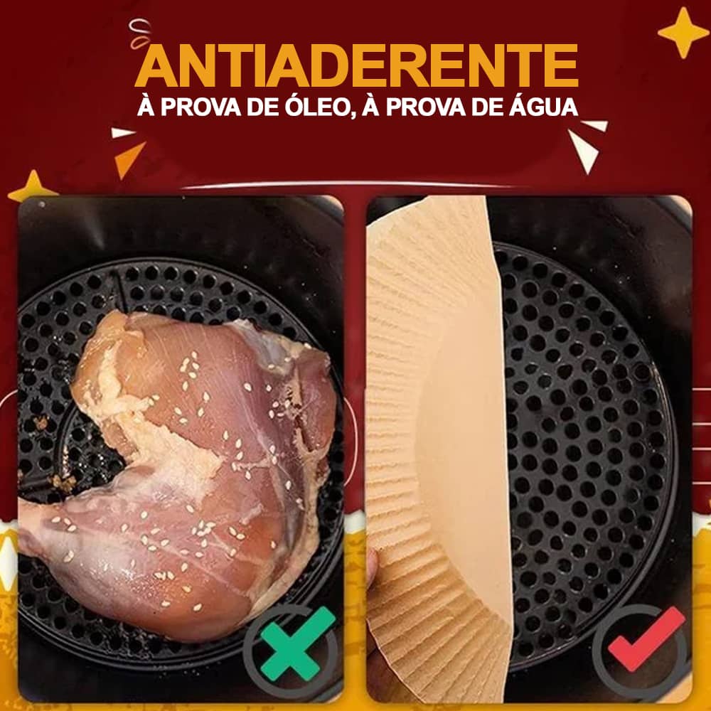 FryerClean - Forro de papel descartável para Fritadeira, Forno, Micro-ondas e muito mais