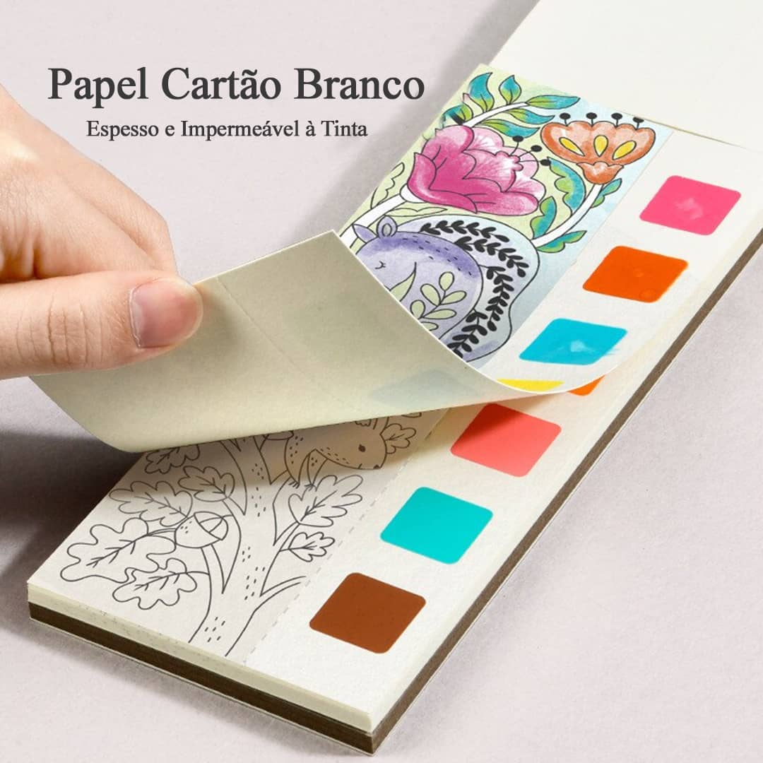 Livro de Pintura - Sensorial para Aprendizado Cognitivo (crianças acima de 1 ano)