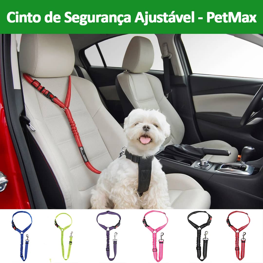 Cinto de Segurança Ajustável 2 em 1 - PetMax